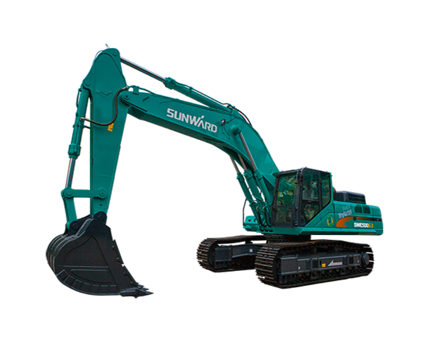 SWE500E-3H ជាមួយនឹងដៃវែងទាញគល់ឈើសួនច្បារ Excavator ធំ